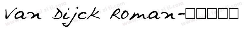 Van Dijck Roman字体转换